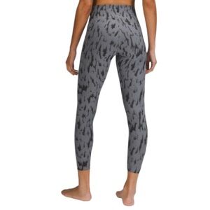 Lululemon Instill High Rise Leggings Tight 25” Gray Print